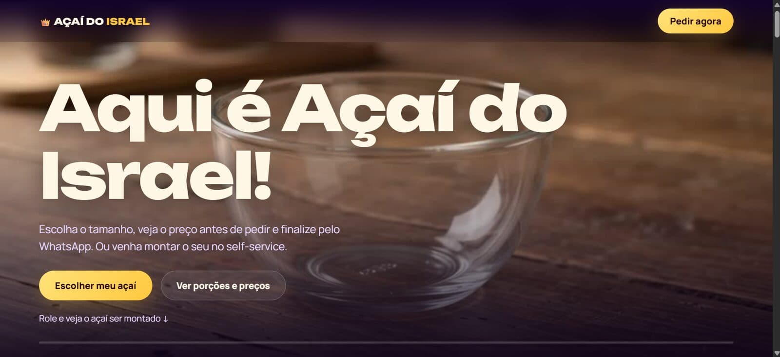 Site de Açaí do Israel